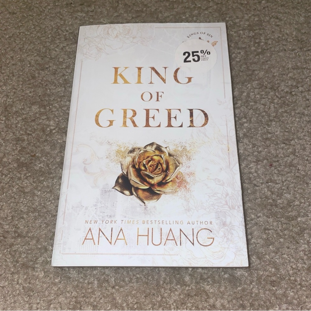 'King of Greed' Book - White and Gold